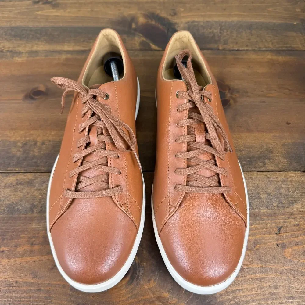Cole Haan Grand Crosscourt II Sneaker Grand OS Tan Leather Burnish Men's 11.5